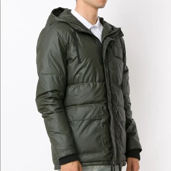 Osklen Men's Size P Small Jacket Coat Hooded Green SuperLightPuffer Oversized - Picture 2 of 13